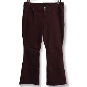Torrid denim jeans size 20R boot cut Burgundy plus size beauty